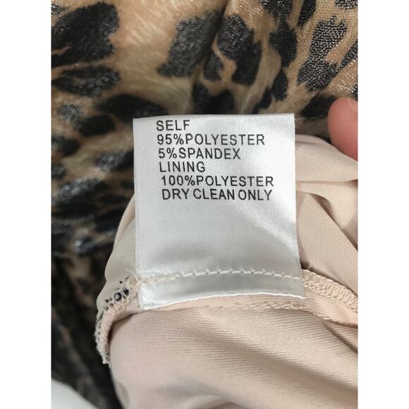 New Tadashi Shoji Sho Womens M One Shoulder Dress Cocktail Animal Print Classic - Picture 12 of 12